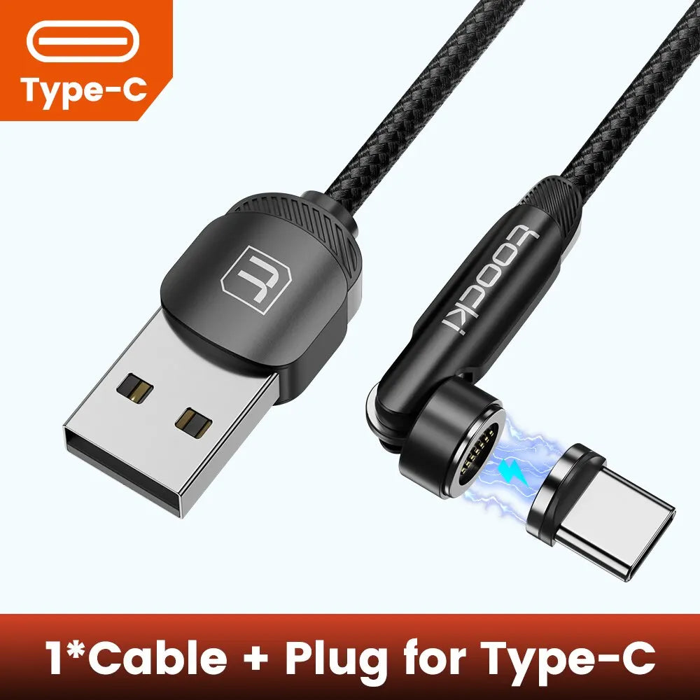 Revolutionary 540° Rotating Magnetic USB Type-C Cable – Fast Charging for iPhone 12, X, Xiaomi & More!